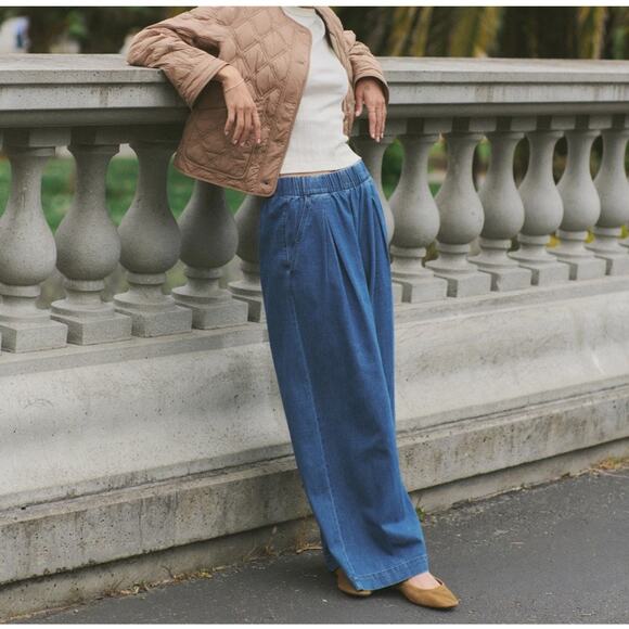 Marine Layer Pants - Marine Layer Allison Wide Leg Jean Size Medium